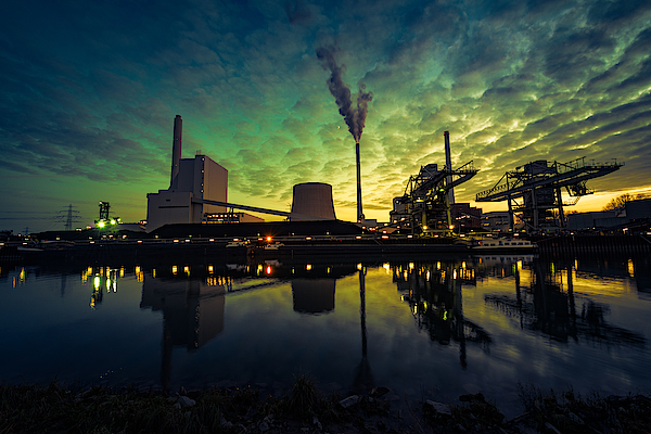 Power Plant At Blue Hour Photograph by No_limit_pictures