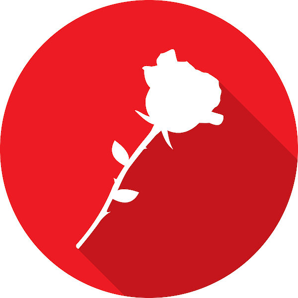 Rose Icon Silhouette Drawing by JakeOlimb