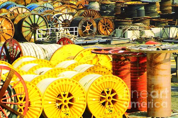 Sew A Needle Pulling Cable Dockside At Port Fourchoun Louisiana Photograph