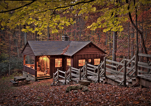 Cabin In The Woods Photograph by Williams-Cairns ...