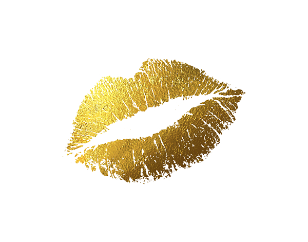Gold Lips 11x14 Digital Art by BONB Creative
