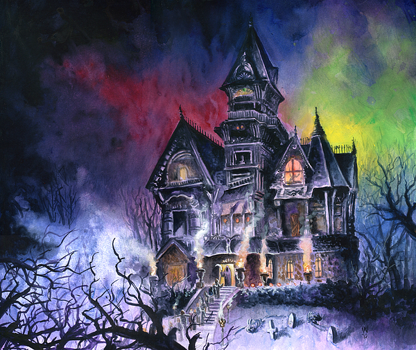 Image result for haunted house paintings