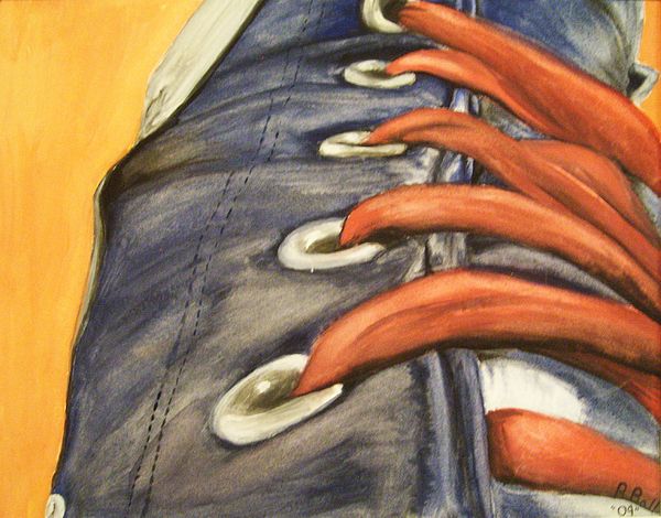 My Blue Shoes Painting by Ruby Ball