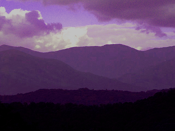 Purple Haze Mountain Majesty Photograph by EGiclee Digital Prints