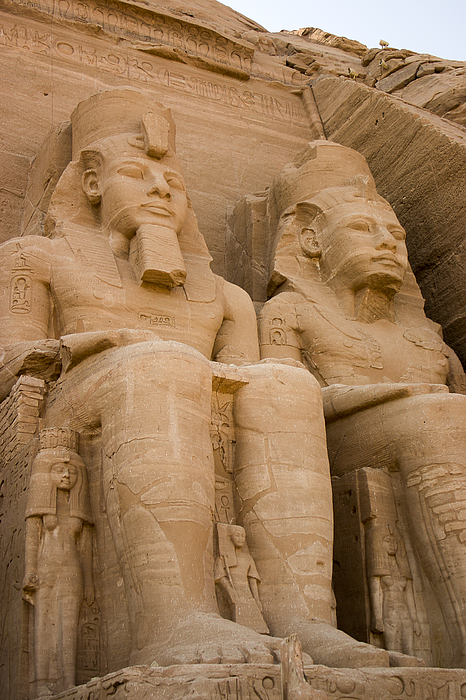 Black And White Photograph - Statues at Abu Simbel by Darcy Michaelchuk