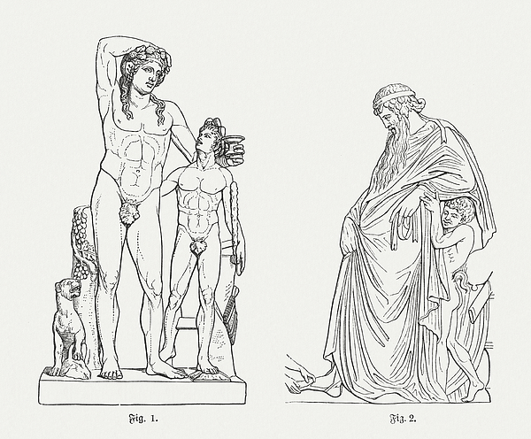 Ancient Artworks Of Dionysus, Greek Digital Art by Zu 09