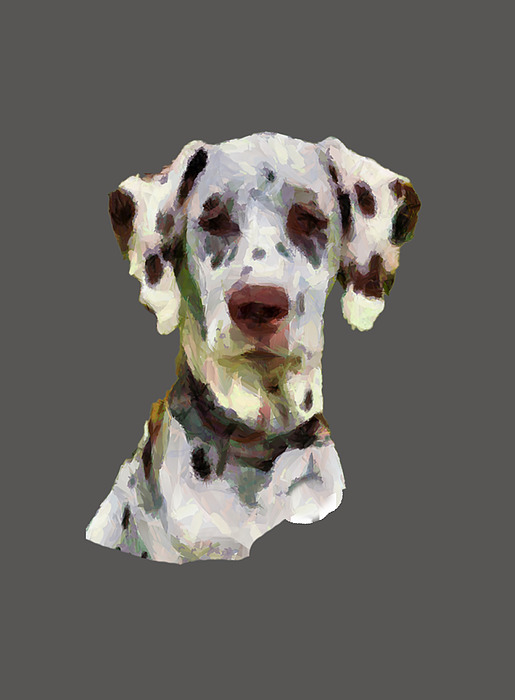 Dalmatian Impressionism #2 Painting by Doggy Lips