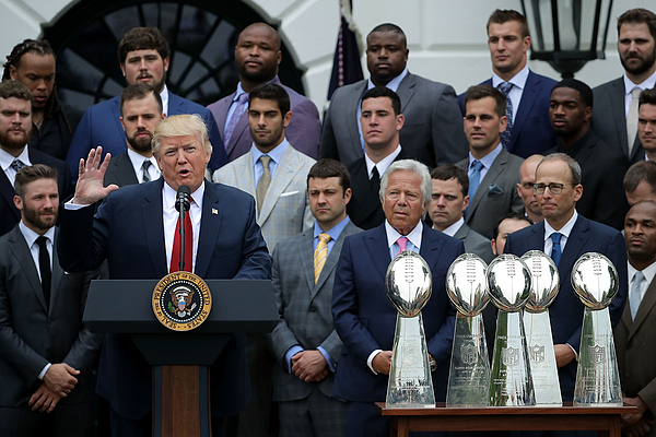 Donald Trump Hosts Super Bowl Champion New England Patriots At The White House Photograph by Chip Somodevilla