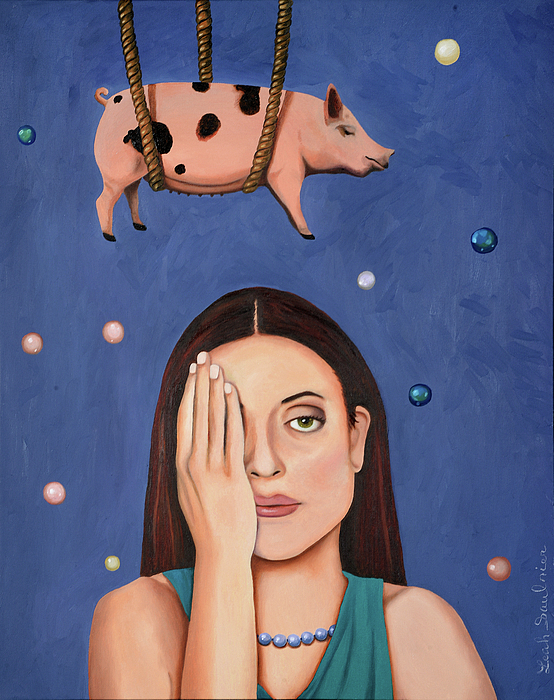 Pearls Before Swine #1  by Leah Saulnier The Painting Maniac
