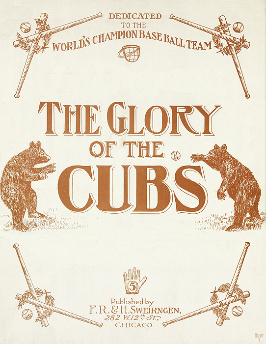 1908 The Glory of the Cubs Mixed Media by Row One Brand