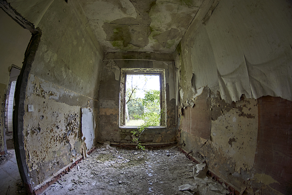 Abandoned secret soviet military base - Distressed Room with a window Photograph by Peter Gedeon