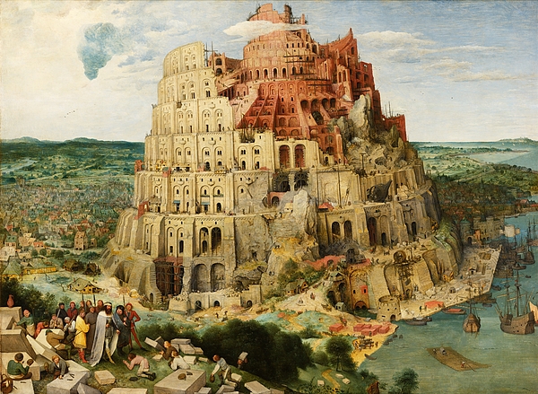 Impressionism Digital Art - The Tower of Babel #8 by Pieter Bruegel the Elder