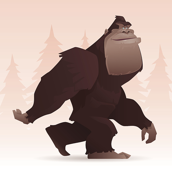 Bigfoot Walking Drawing by Id-work