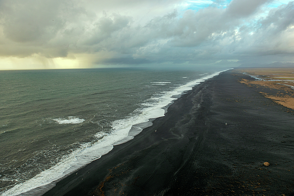 Winter Photograph - Black Sand Beach, Iceland by Dubi Roman
