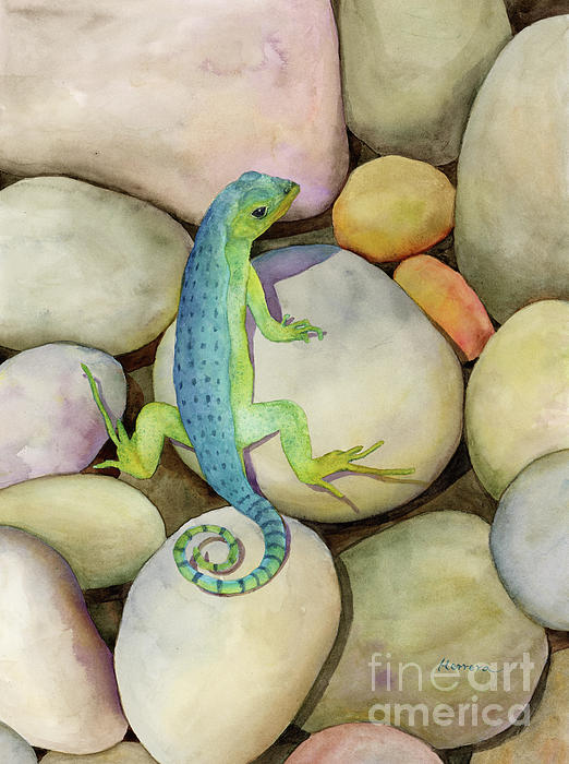 Blue Lizard Painting