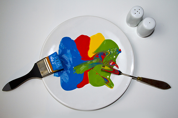 Brightly colored paint Photograph by Catherine MacBride