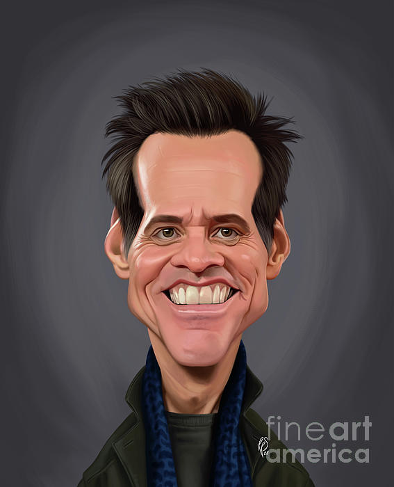 Celebrity Sunday - Jim Carrey Digital Art by Rob Snow
