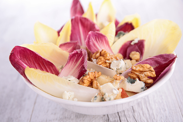 Chicory Salad With Blue Cheese And Walnut Photograph by Margouillatphotos