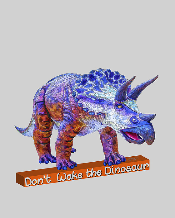 Dont Wake the Dinosaur Digital Art by Lena Owens - OLena Art Vibrant Palette Knife and Graphic Design