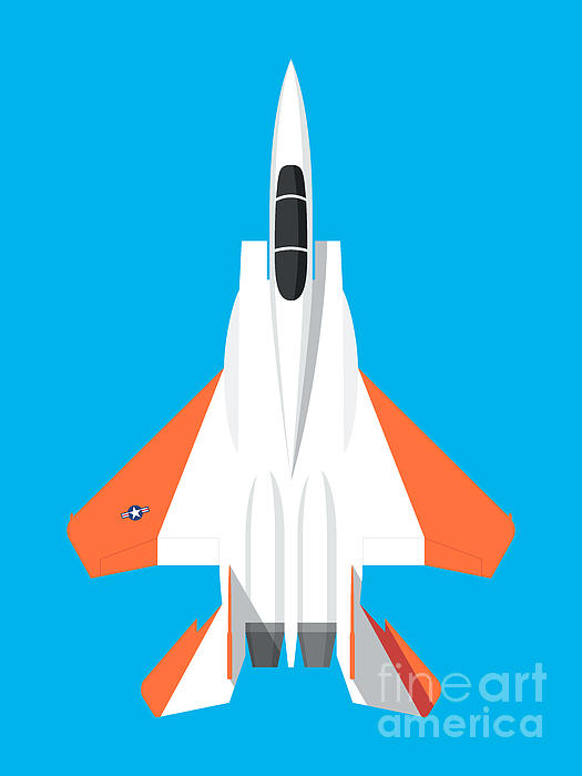 Eagle Digital Art - F15 Eagle Jet Fighter Aircraft - Prototype White by Organic Synthesis