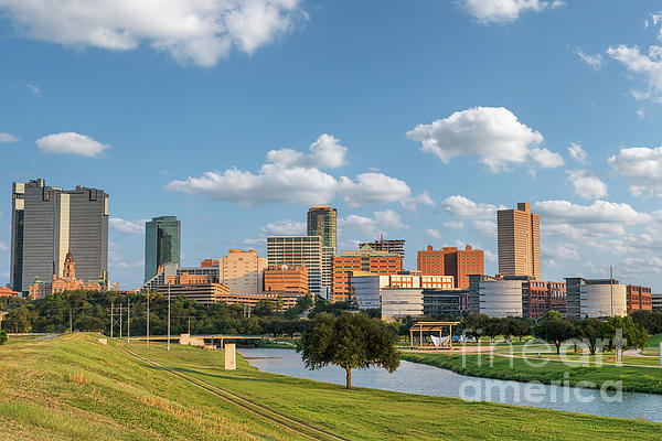 Fort Worth Skyline Along Trinity Photograph by Bee Creek Photography - Tod and Cynthia
