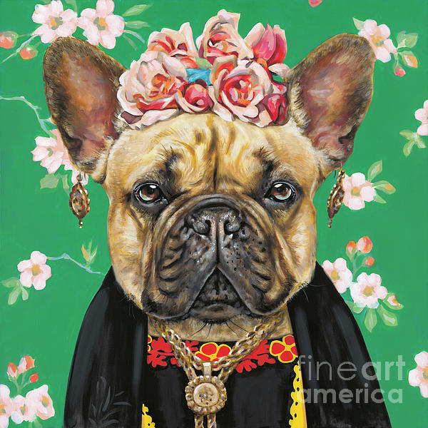 Frenchie Kahlo Painting
