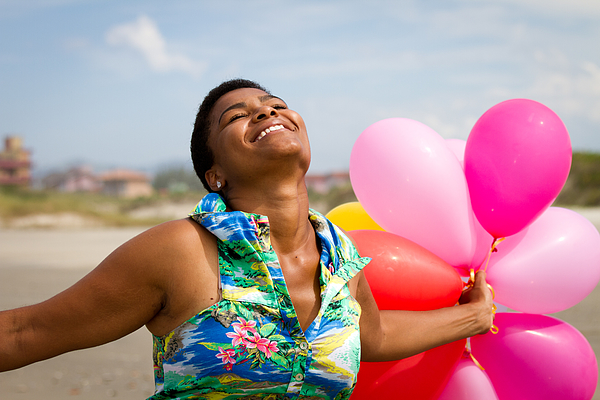 Happy  woman Photograph by Karina Mansfield