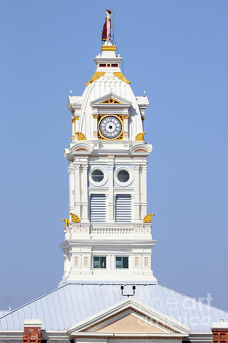 Henry County Courthouse Clocktower in Napoleon Ohio  4207 Photograph by Jack Schultz