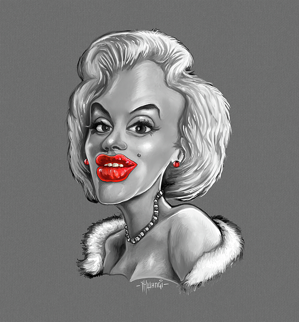 Marilyn Monroe Caricature Painting