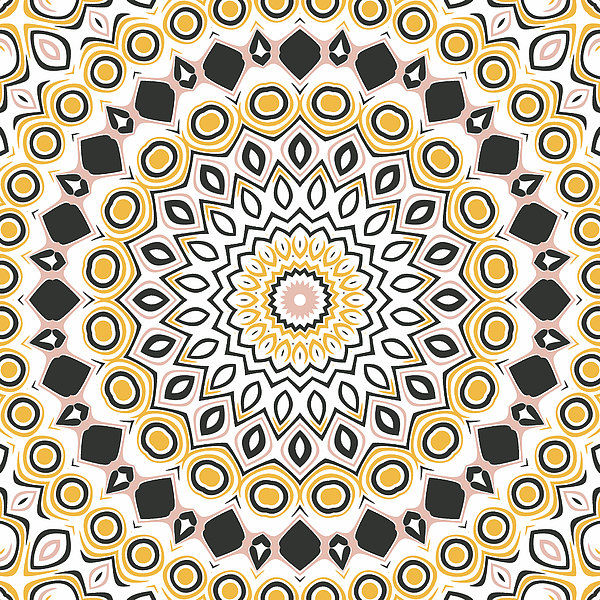 Modern Mandala Kaleidoscope Medallion Digital Art by Mercury McCutcheon