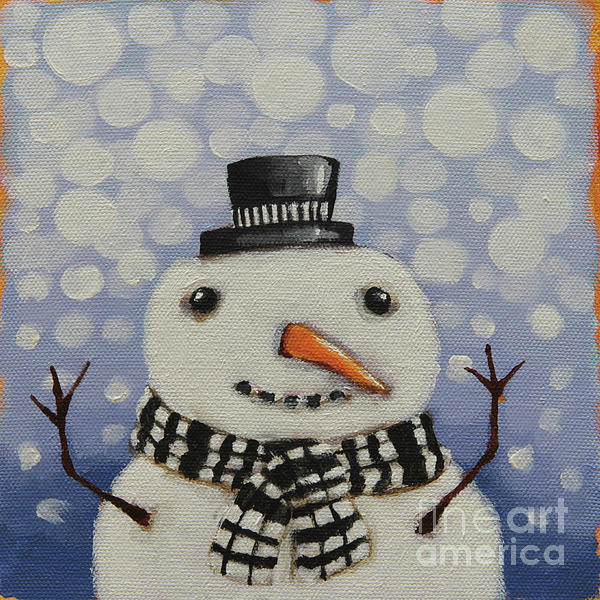 Mr Snowman Painting by Lucia Stewart
