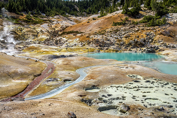 Nature Photograph - Multicolored Geothermal pools by Pierre Leclerc Photography