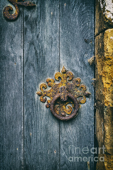Fall Photograph - Old Gothic Church Door Handle by Tim Gainey
