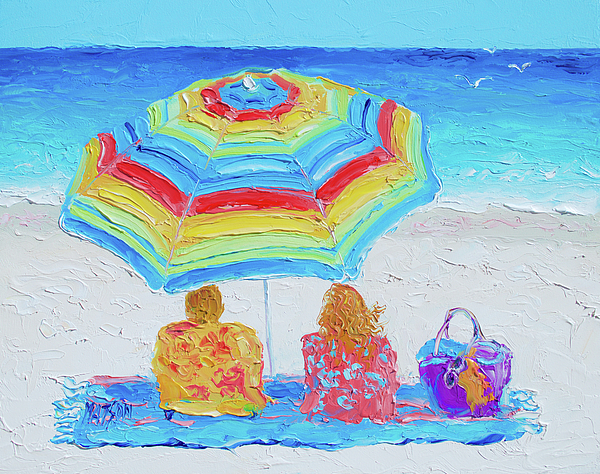 Perfect Day, Summer Beach Scene Painting