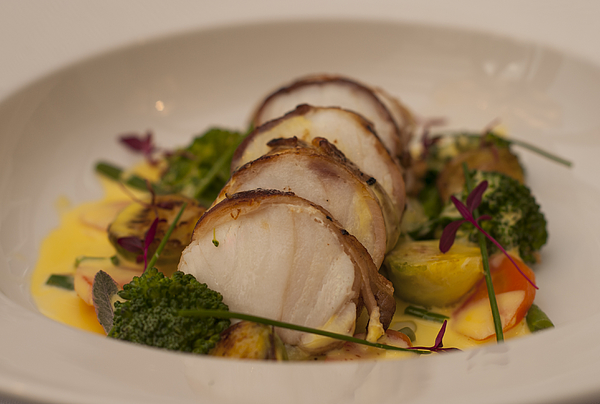 Roast Monkfish wrapped in pancetta. Photograph by MikeBCornish
