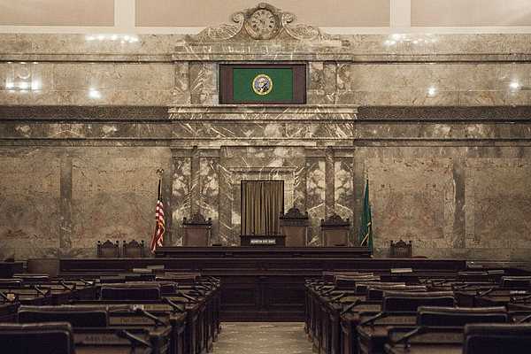 Senate Chamber at the Washington State Capitol Building in Olympia, Washington, United States Photograph by Powerofforever