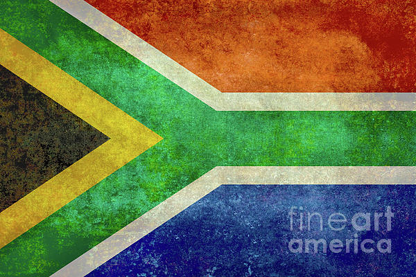 Flag Digital Art - South African flag of South Africa by Sterling Gold