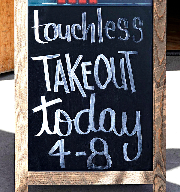 Take-Out Food Sign - Colorado Photograph by Sandra Leidholdt