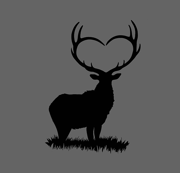 Elk Heart Digital Art by David Burgess