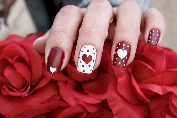 Valentines Day Nail Art Design Photograph by Christina Radcliffe