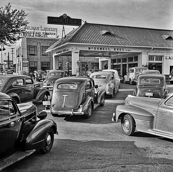 Washington D.c. Photograph - Waiting in Line for Gas by Marjory Collins