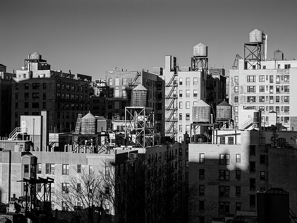 New York City Photograph - Water Tanks Manhattan by Mary Lee Dereske