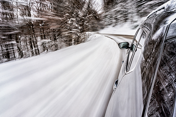 Winter driving Photograph by Marin Tomas