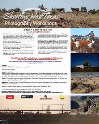 Shooting West Texas Photography Workshop