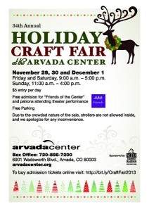 Annual Holiday Craft Fair At The Arvada Center...