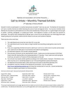 Call To Artists - Themed Monthly Exhibit -...