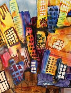 Urban Vibe  Watercolors By Katie Turner