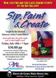 Arts By The Bay Gallery Announces Sip Paint And...