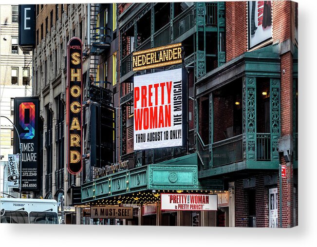 New York Acrylic Print featuring the photograph NY CITY - Nederlander by Philippe HUGONNARD