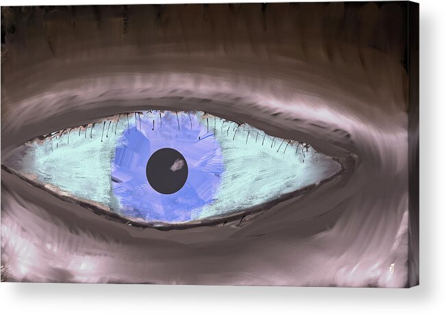One Eye Acrylic Print featuring the digital art One eye #k6 by Leif Sohlman